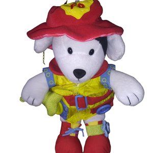 Carters Dress Me Fireman Puppy Dog Dalmatian Stuffed Animal Plush Baby Toy
